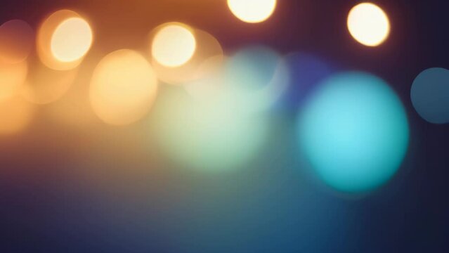 Motion graphics. mint green, peach fuzz and cyan abstract defocused background, circle shape bokeh pattern