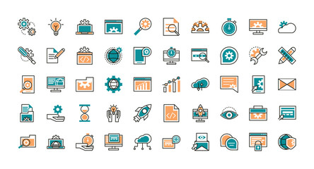 web development icon, development icon, web icon, logo, icons, set, pack, 