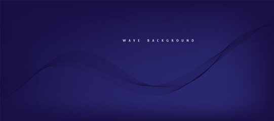 Purple background with flowing wave lines. Futuristic technology concept. Vector illustration
