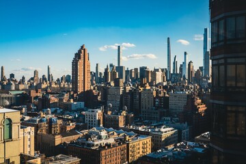 Fototapeta na wymiar New York city Manhattan skyline and skyscraper on a sunny day