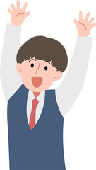 Illustration of a smiling student.