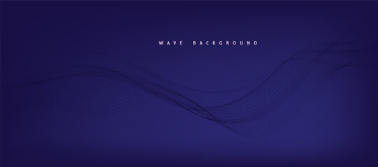 Purple background with flowing wave lines. Futuristic technology concept. Vector illustration
