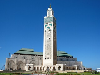 Obraz premium Beautiful shot of the Hassan II Mosque in Morocco