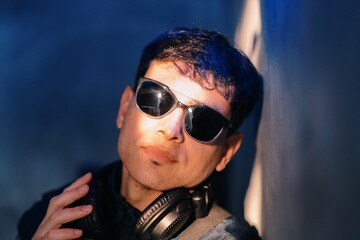 Portrait of a Caucasian (White) male with sunglasses