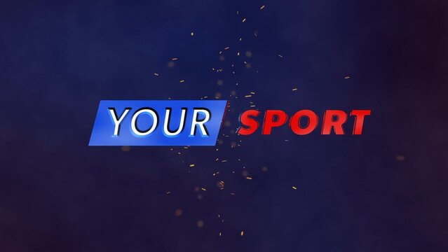 Sport News Professional Title Text and Particle Logo Intro