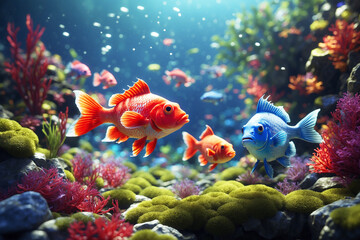 Fototapeta na wymiar colorful fish