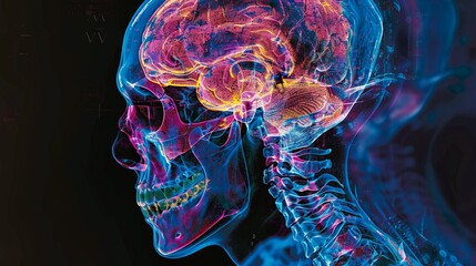 Automated image analysis for medical imaging  AI generated illustration - obrazy, fototapety, plakaty