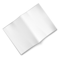 Blank Clear Newspaper Isolated On White Background - obrazy, fototapety, plakaty