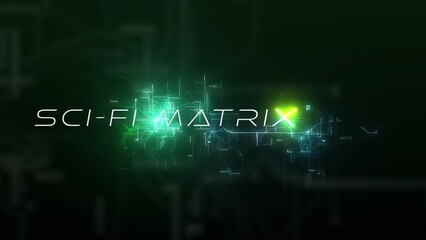 Time Travel Matrix Glowing Sci-fi Title Intro - obrazy, fototapety, plakaty