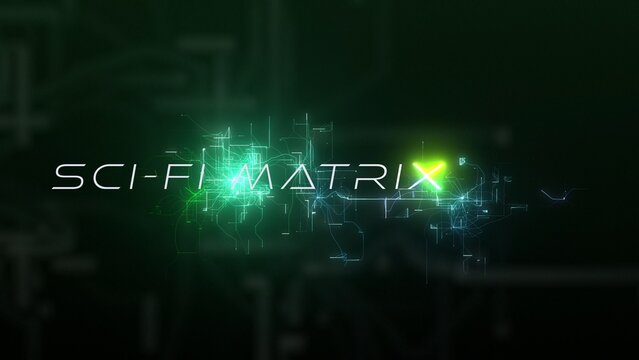 Time Travel Matrix Glowing Sci-fi Title Intro