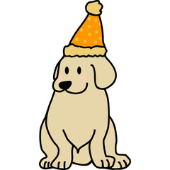 Dog cartoon in icon style