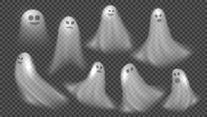 3D Scary Transparent Flying Spirit Soft Ghosts