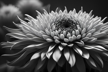 black and white dahlia, generative ai