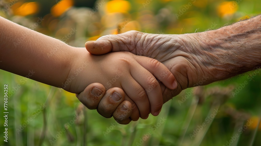 Poster emphasizing the significance of showing care and com ai generated illustration