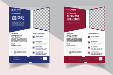 Obraz premium Print modern corporate flyer design template