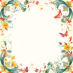 abstract background flower border