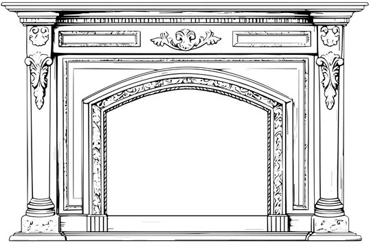 recommend clip art: Vintage Architectural Frames: Baroque and Gothic Arch Designs in Detailed Vector Sketches.