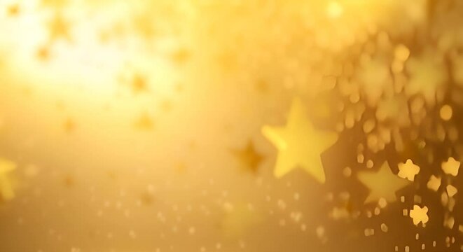 Golden stars falling from the sky