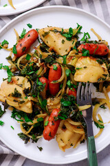  Pierogi with sausages and vegetables..style hugge. - 776041859