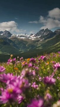 4K Timelapse Journey Through a Wildflower Mountain Paradise in Full Bloom