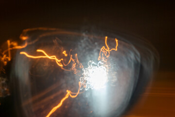 moving headlights in car mirror - obrazy, fototapety, plakaty