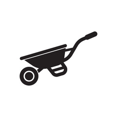 Hand truck icon vector symbol design