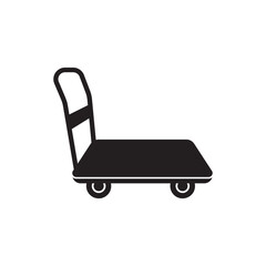 Hand truck icon vector symbol design