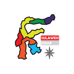 Map of South Sulawesi - Indonesia Vector Illustration