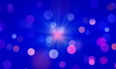 Blue bokeh background banner for Party, greetings, poster, ad, events, and various design works
