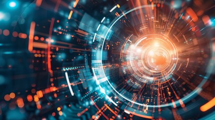 Obraz premium Imagine a future technology backdrop filled with geo AI generated illustration