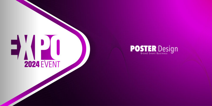 Abstract colorful exhibition poster design template with wavy lines effect background. Expo Event banner. Can be used for business, marketing and advertising. logo graphic design of annual summit	