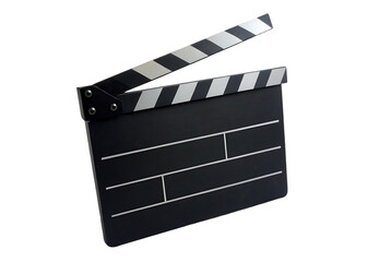 black white film clapper isolated on white