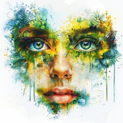 Gaia's Gaze: A Vision of Earth's Splendor in Human Form