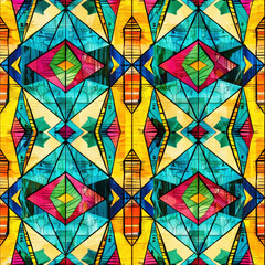 Fototapeta na wymiar African Seamless Pattern Tile