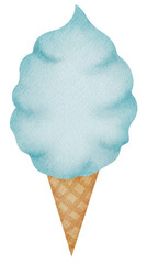 ice cream cone watercolor