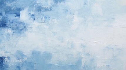Blue and white abstract palette knife painting background