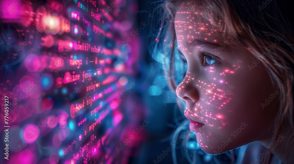 Aufkleber Online computer courses for children to learn how to write computer programs for games. Tech education for children. Children's learning of programming, coding, artificial intelligence, robots, and