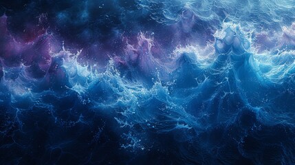 Abstract depiction of the Challenger Deep, showcasing its enigmatic beauty and depth. - obrazy, fototapety, plakaty