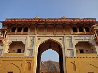 entrance gate of Amber fort , Jaipur, Rajasthan, India