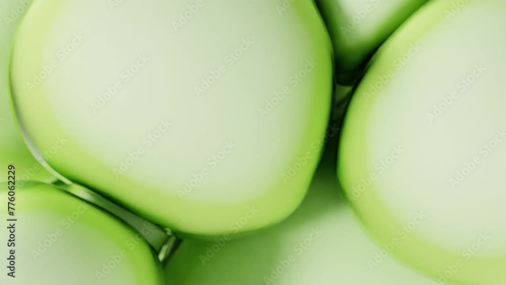 Poster 3d render motion design abstract animation moving sphere in green color. 3d rendering abstract art a