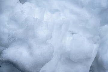 Fototapeta na wymiar icicles on the snow, close up