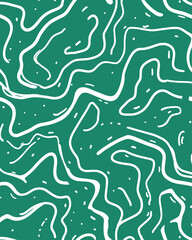 Abstract green and white fluid lines.
