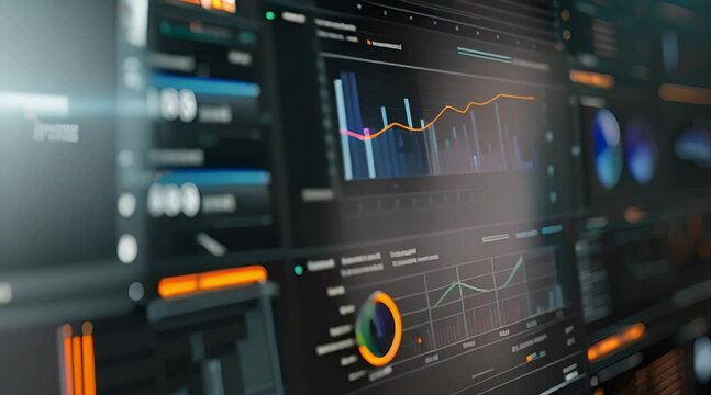 Analyze business data dashboards with ingenious computer software. marketing planning business