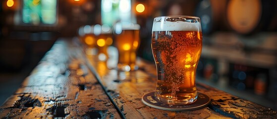 Exploring the Brewing Process with Friends on a Brewery Tour. Concept Brewery Tour, Beer Tasting, Craft Brewers, Behind-the-Scenes, Friends Gathering