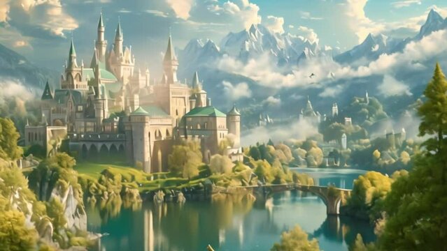 video Amazing fantasy castle view