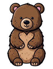 Fototapeta premium brown bear cartoon