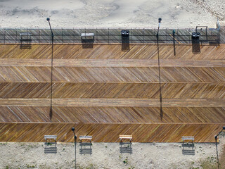 Boardwalk from an aerial view