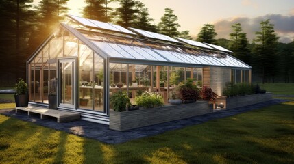  Eco-Friendly Residential Greenhouse with Ground-Source Heat Pump