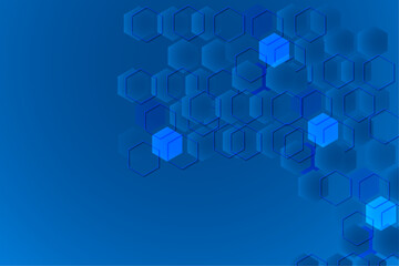 Blue hexagon abstract background for medicine