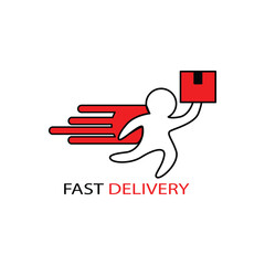 Logos of fast delivery service